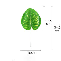 Artificial Silk Tropical Palm Leaves for Outdoor Decoration, 12 Pieces