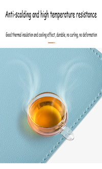 Gaming Mousepad Large White Leather Waterproof Non-Slip