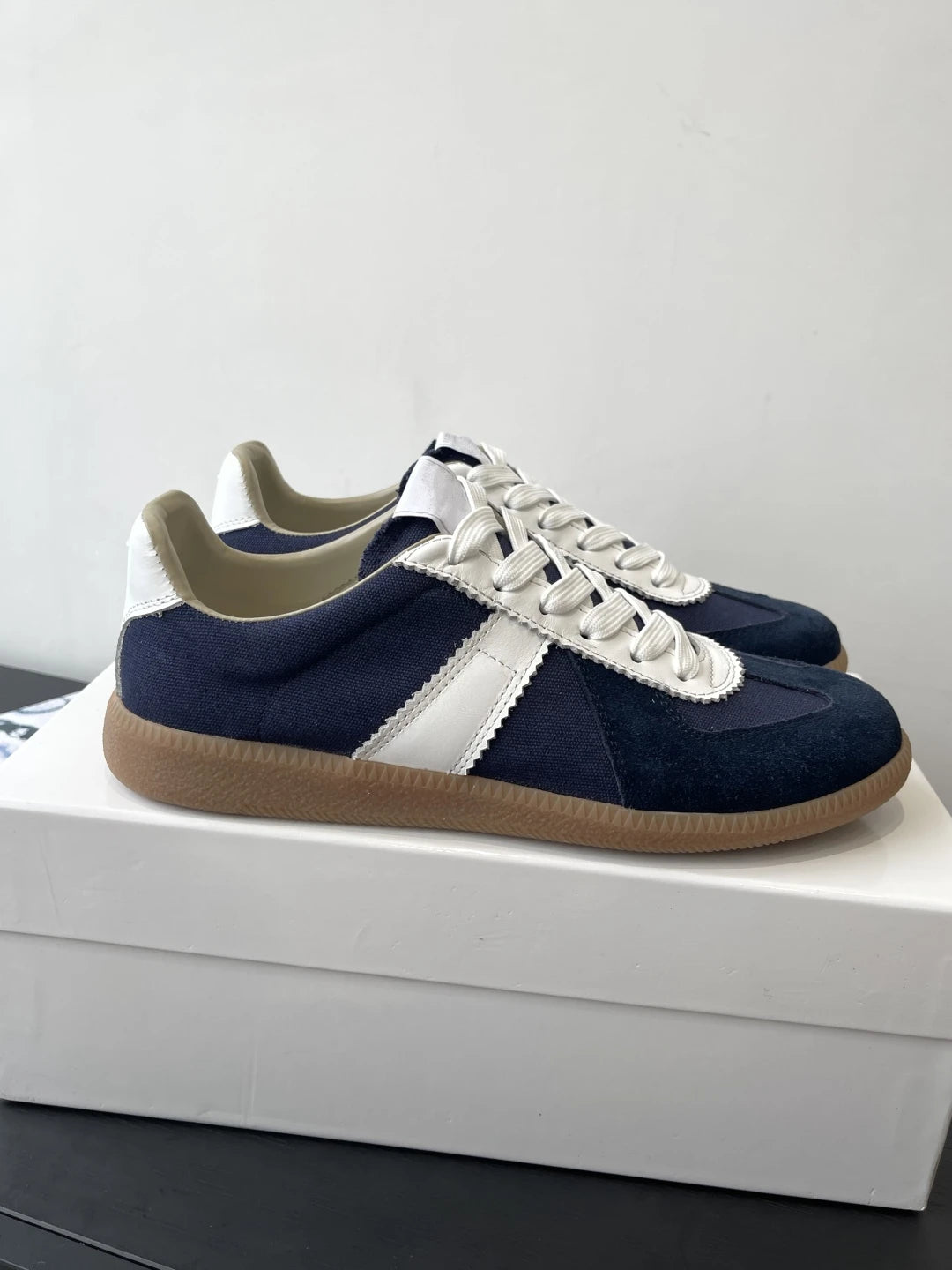 High quality leather flat casual sports shoes for men lace up white shoes luxurious German training board shoes for women flats - Buy online at  Vibe In Cart.