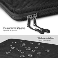 Laptop Sleeve Bag for 13-15.6 Inch Laptops, Waterproof EVA, Black with Straps