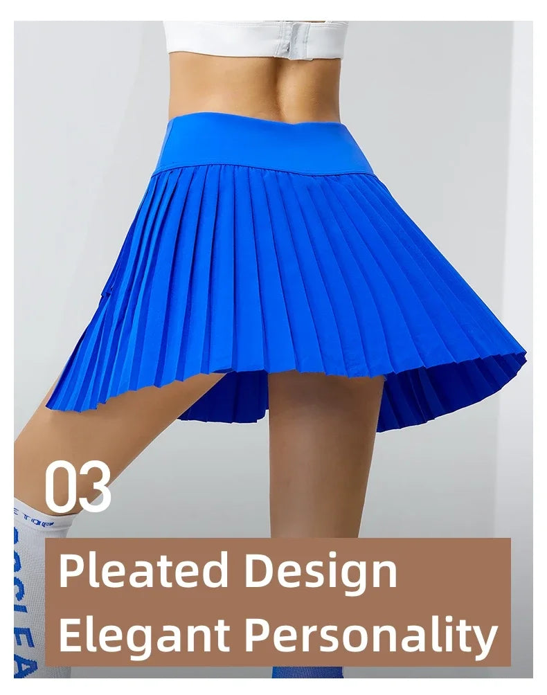 Women Sports Mini Pleated Skirt Golf Tennis Skirts With Pocket Double Layer Gym Fitness Running Yoga Athletic Workout Skort - Buy online at  Vibe In Cart.