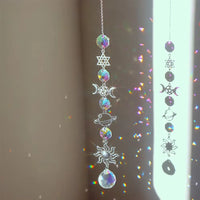 1pc Crystal Wind Chime Moon Sun Catcher Diamond Prisms Pendant Dream Catcher Rainbow Hanging Drop Home Garden Decor Windchime - Buy online at  Vibe In Cart.