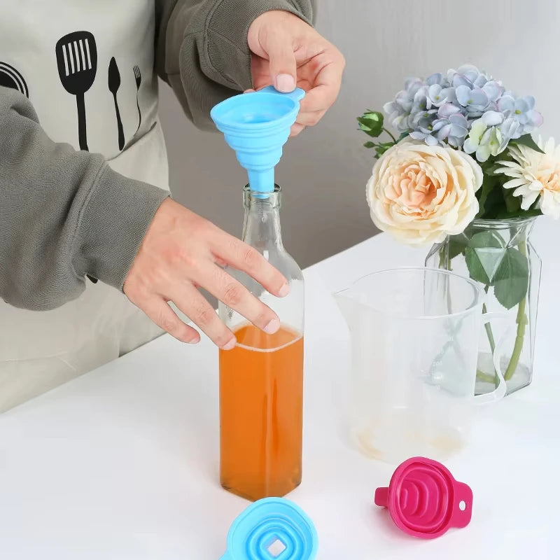 FAIS DU Glass Oil Bottle Olive Oil Dispenser for Kitchen with Silicone Funne Kitchen Seasoning Sauce Vinegar Bottle Kitchen Tool - Buy online at  Vibe In Cart.