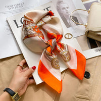 Women's 70x70cm Square Silk Scarf Shawl Headband