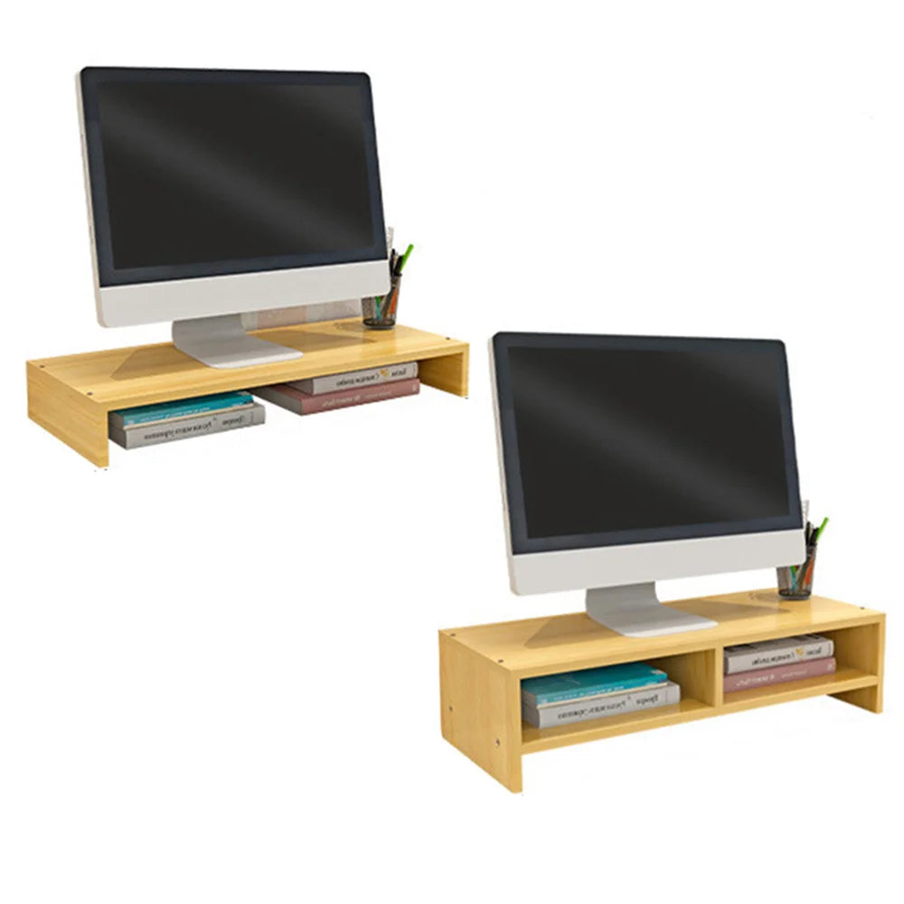 Wooden Laptop Stand with Stable Base and Eyesight Protection