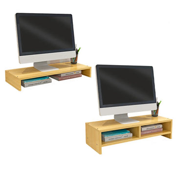 Wooden Laptop Stand with Stable Base and Eyesight Protection