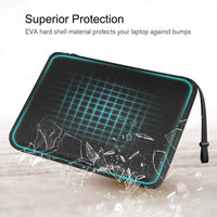 Laptop Sleeve Bag for 13-15.6 Inch Laptops, Waterproof EVA, Black with Straps