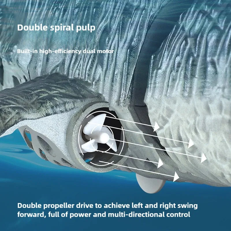 Simulated Electric Remote Control Dinosaur Toy with Lights and Water Spray