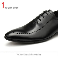 Italian Handmade Men's Oxford Shoes Real Calf Leather Black Brown Classic Brogue Business Wedding Dress Shoes For Men 2025 New - Buy online at  Vibe In Cart.
