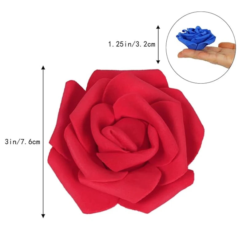 10/20/50Pcs Artificial Foam Rose Flowers PE Fake Flower for Home Room Dceor Wedding Party Halloween Thanksgiving Christmas Decor - Buy online at  Vibe In Cart.