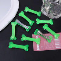 White Small Plastic Bone Design Hair Clip Bobby Pin