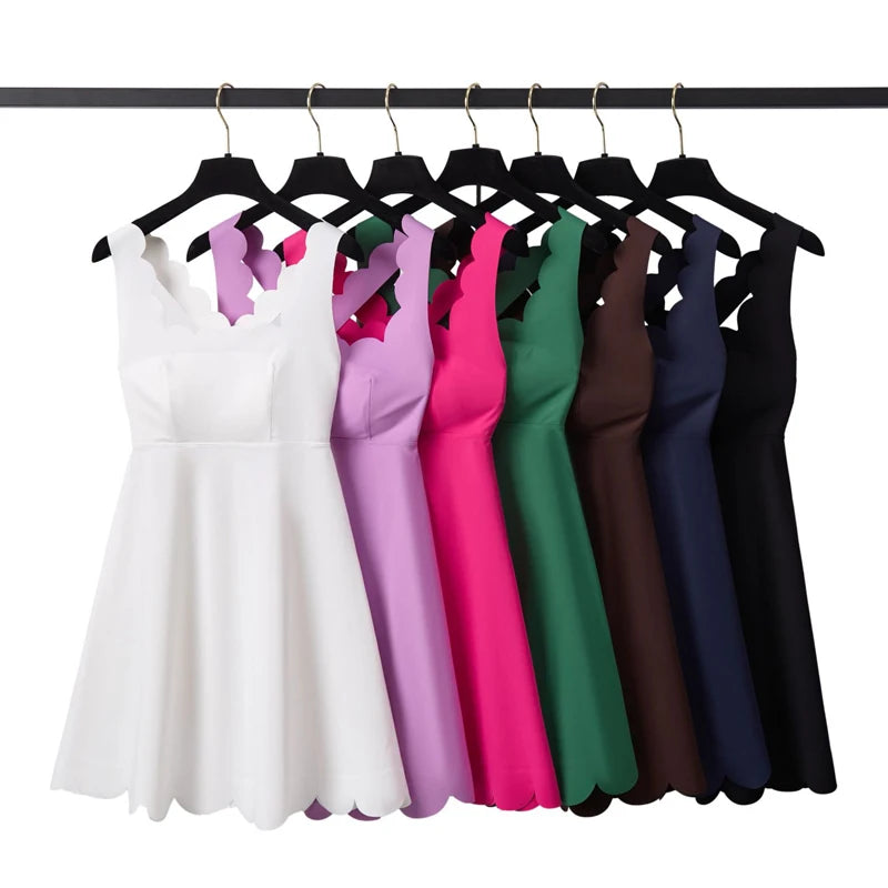 Women Tennis Yoga Dress Solid Color Buttery Soft Gym Suit Breathale Running Skirt Female Golf Short Sportswear Workout Clothes - Buy online at  Vibe In Cart.