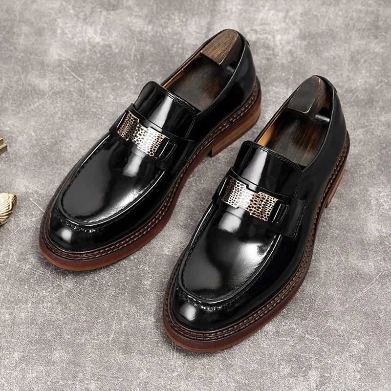 Leather Men Formal Shoes Luxury Brand 2025 Men's Loafers Dress Moccasins Breathable Slip on Brown Driving Shoes Plus Size 37-45 - Buy online at  Vibe In Cart.