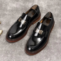 Leather Men Formal Shoes Luxury Brand 2025 Men's Loafers Dress Moccasins Breathable Slip on Brown Driving Shoes Plus Size 37-45 - Buy online at  Vibe In Cart.
