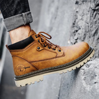 Autumn and Winter New Casual High-Top Men's Boots Men's Thick-Soled Short Boots Chelsea Boots Fashion Versatile Business Shoes Driving Shoes - Buy online at  Vibe In Cart.