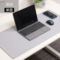 Large White Gaming Mousepad Waterproof Non-Slip PU Leather