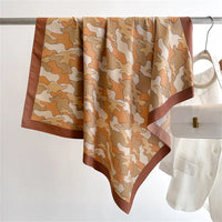 Women's Square Twill Scarf, 90x90 cm, for All Seasons