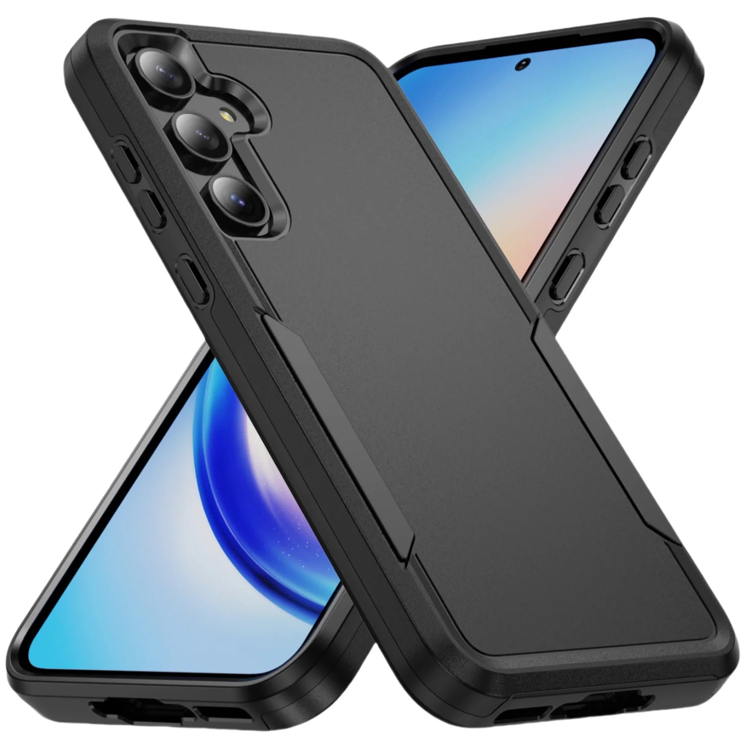 Heavy Duty Dual Layer Plastic Phone Case with Anti-Scratch Protection