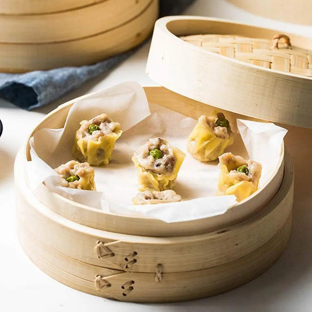 10/15/20cm Cooking Bamboo Steamer Dumpling Food Steamer with Lid Cookware Steam Pot Kitchen Cooking Tools - Buy online at  Vibe In Cart.