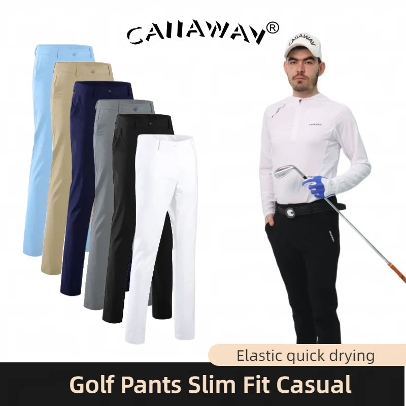 CAIIAWAV Golf Men's Summer Sports Pants Breathable Quick Dry Elastic Trouser Slim Fit Trousers Golf Tennis Sports Trousers - Buy online at  Vibe In Cart.