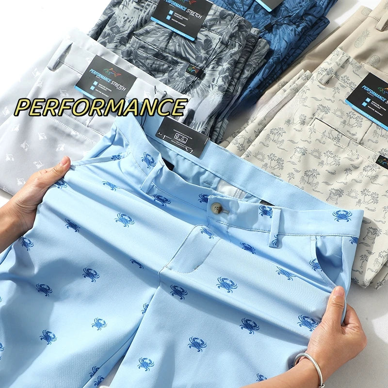 New Golf Shorts Mens Summer Slim Fit Baseball Golf Shorts Sweatpants Male Elastic Sports Wear Fast Dry Casual Trousers Running