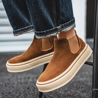 Mens Oxford Boots Stylish High Top Sneakers Casual Sports Shoes British Style - Buy online at  Vibe In Cart.