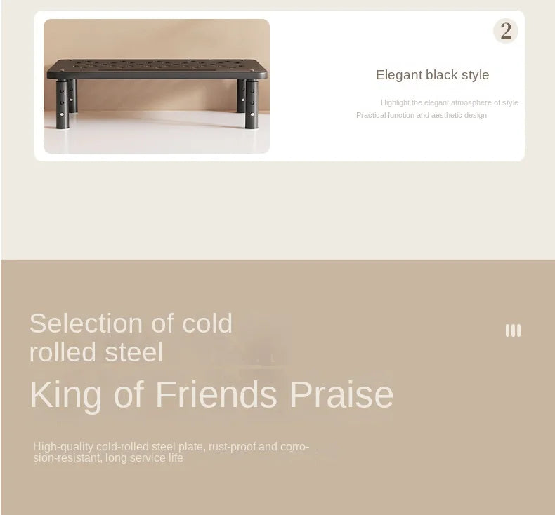 Adjustable Height Desk Monitor Stand for Laptops up to 20 Inches