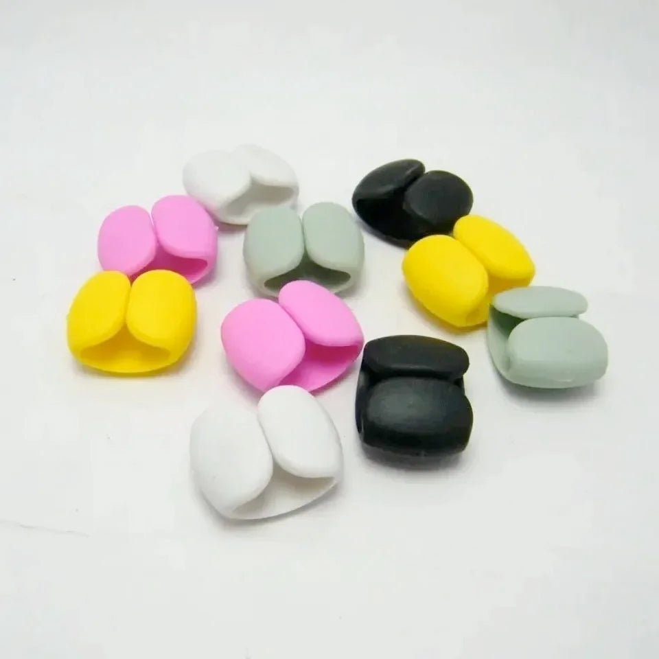Silicone Adhesive Cable Clips for Wire Management, 3x2.3cm, 5-20 Pack