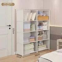 6/5 Layers Dustproof Wardrobe High Capacity Partition Bookshelf Bedroom Open Simple Assembly Storage Cabinet Bedroom Furniture - Buy online at  Vibe In Cart.