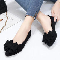 Women Fashion Green Bow Tie Flock Flat Shoes Zapatos De Mujer Lady Casual Black Office & Party Shoes Sapatos Femininas A99 - Buy online at  Vibe In Cart.