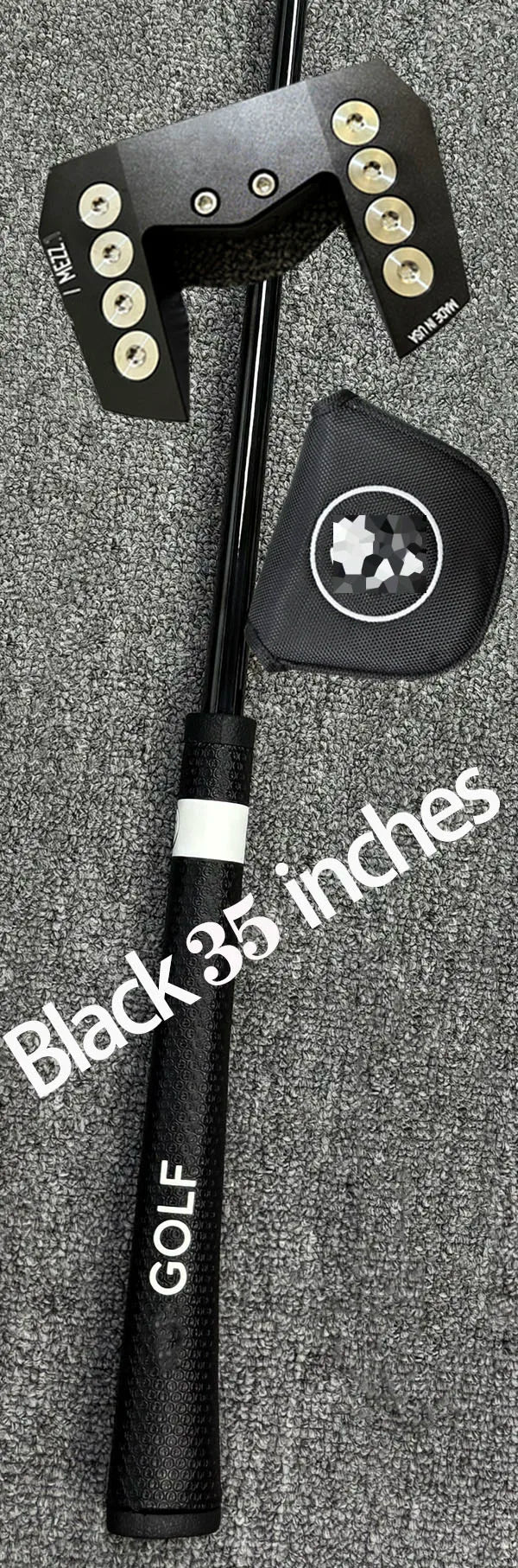 Right-Handed Golf Putter with Steel Shaft, Black, 33-35 Inches