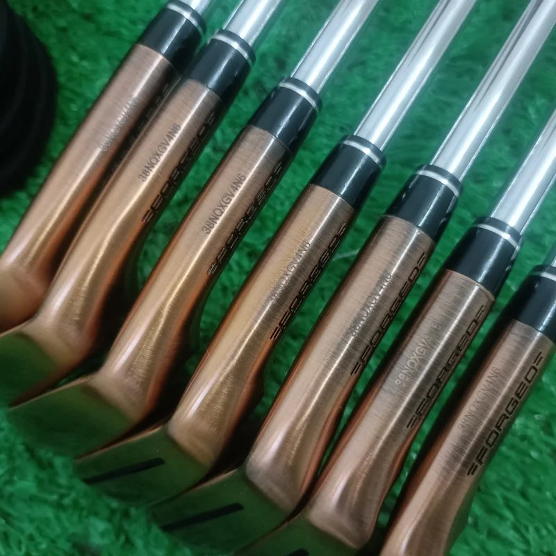 TaiFu 2024New Men's p790 Golf Clubs copper color P790 Golf Irons Fourth generation 7pcs 4-9P R/S/SR Flex Steel/Graphite Shaft - Buy online at  Vibe In Cart.