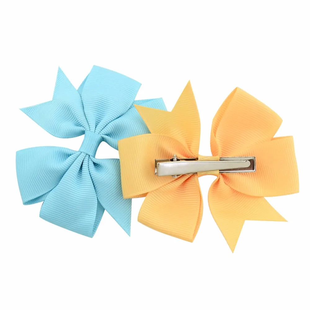 Kids Bow Hair Clip Set With 20 Or 40 Pieces, Random Colors, Grosgrain Ribbon