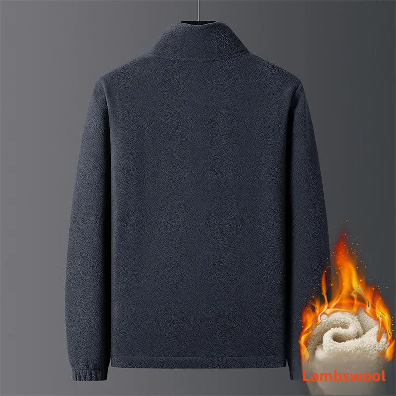 Winter Outdoor Fishing Leisure Windproof Thick Lamb Wool Jacket Comfortable Warm Breathable Men's Stand Up Collar Cotton Jacket - Buy online at  Vibe In Cart.
