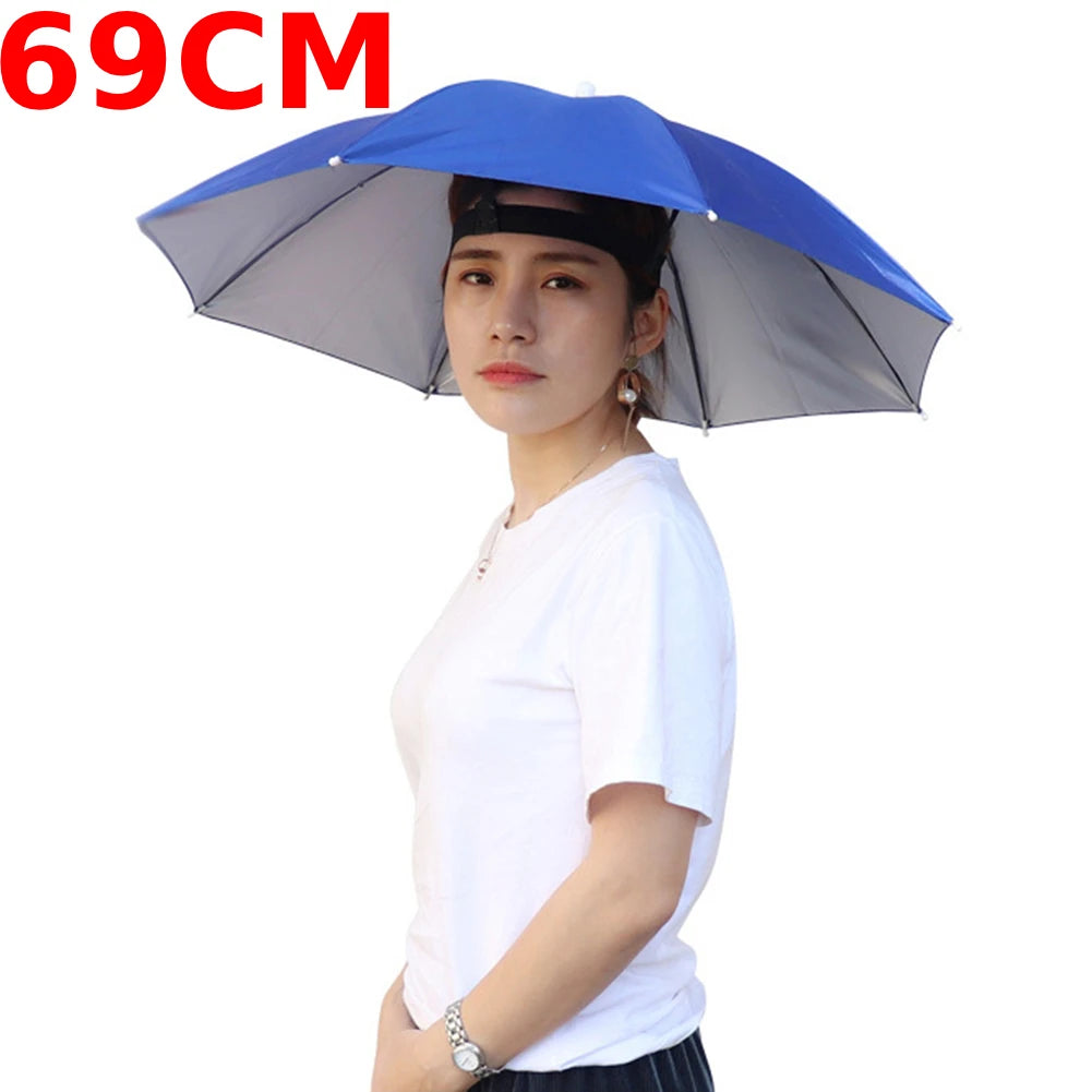 Portable Head Umbrella Hat Fishing Caps Anti-Rain Fishing Anti-Sun Umbrella Hat Adults Children Unisex Outdoor Pesca Sports Cap - Buy online at  Vibe In Cart.