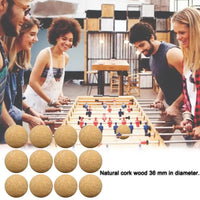 1/6Pcs 36mm Table Football Cork Solid Wood Foosball Table Soccer Ball Fussball Football Machine Replacement Accessories - Buy online at  Vibe In Cart.