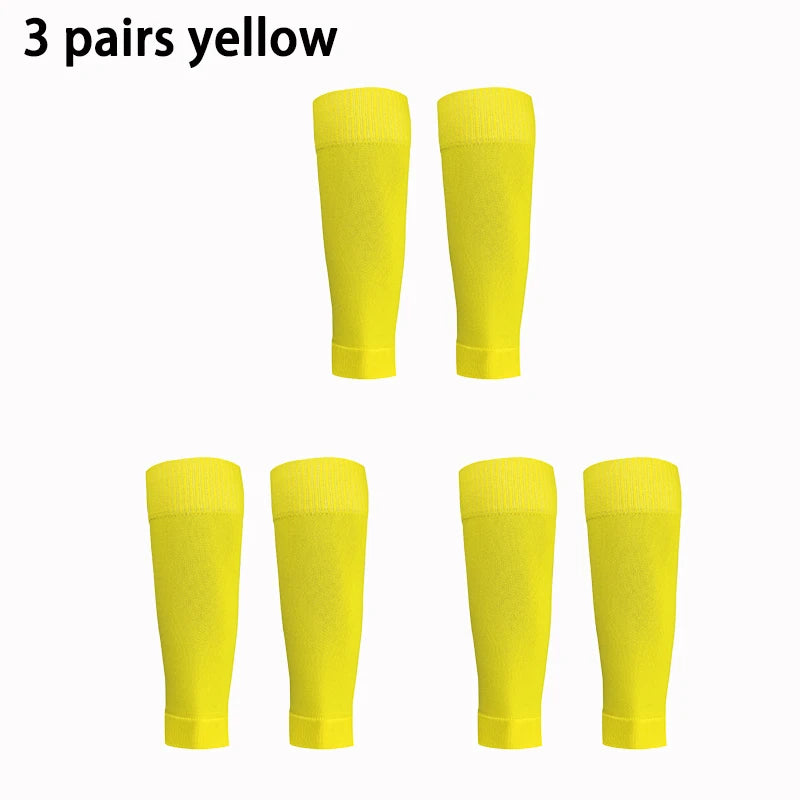 3 pairs New Football Socks Shin Pads Leg Cover Men Women Grip Cutsocks - Buy online at  Vibe In Cart.