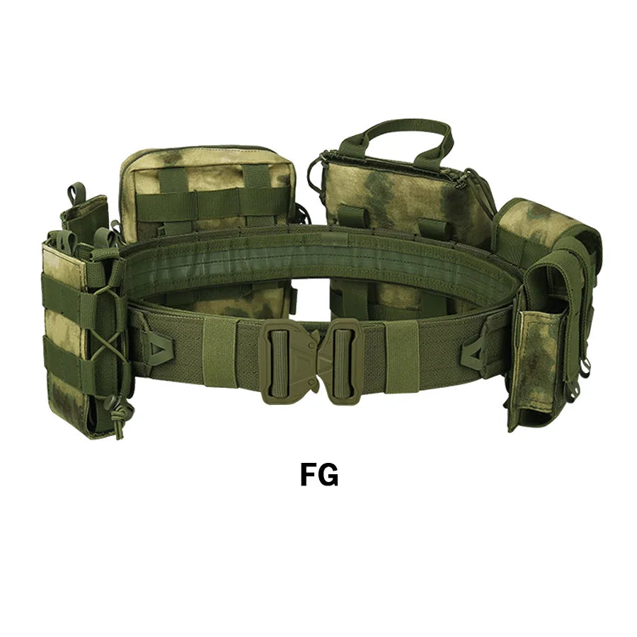 Adjustable Nylon Training Belt Eight Piece Set for Outdoor Patrol