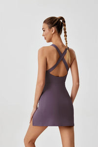 LEOSOXS Cross-Border New Quick-Dry Sexy Slit Sports Dress for Women, Backless Yoga Outfit, Outdoor Running Fitness Tennis Dress - Buy online at  Vibe In Cart.