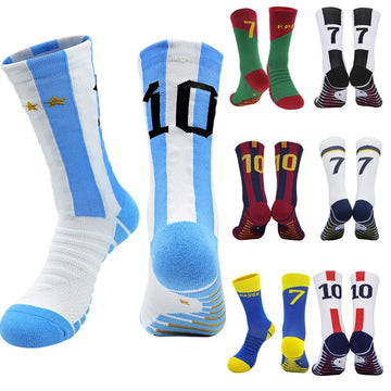 Yellow Number 10# 7# Kids Soccer Socks Blue Men's Football Sports Short Socks Outdoor Running Fast-drying Breathable Non-Slip - Buy online at  Vibe In Cart.