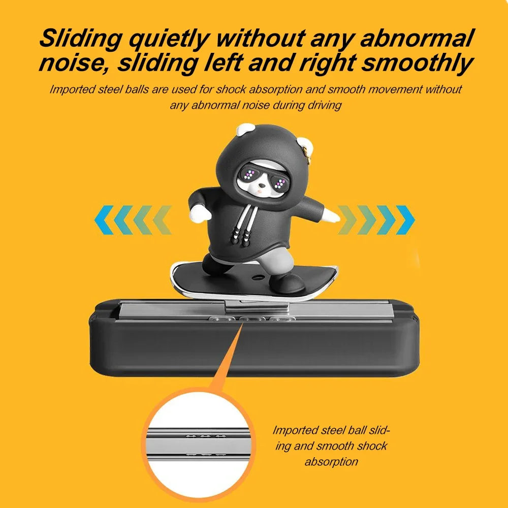 New Dashboard Car Decorations Skateboard Bear Magnetic Parking Number Plate Creative Car Cartoon Interior Interior Accessories - Buy online at  Vibe In Cart.