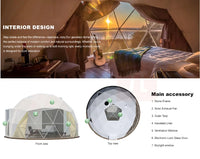 Geodesic Dome Tent for Outdoor Events and Hotel Use