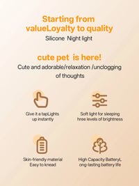 GGbingo Rechargeable Cute Capybara Night Light Novelty Dimmable Nursery Nightlight Touch Lamp Silicone Pat Lamp for Kids Room - Buy online at  Vibe In Cart.