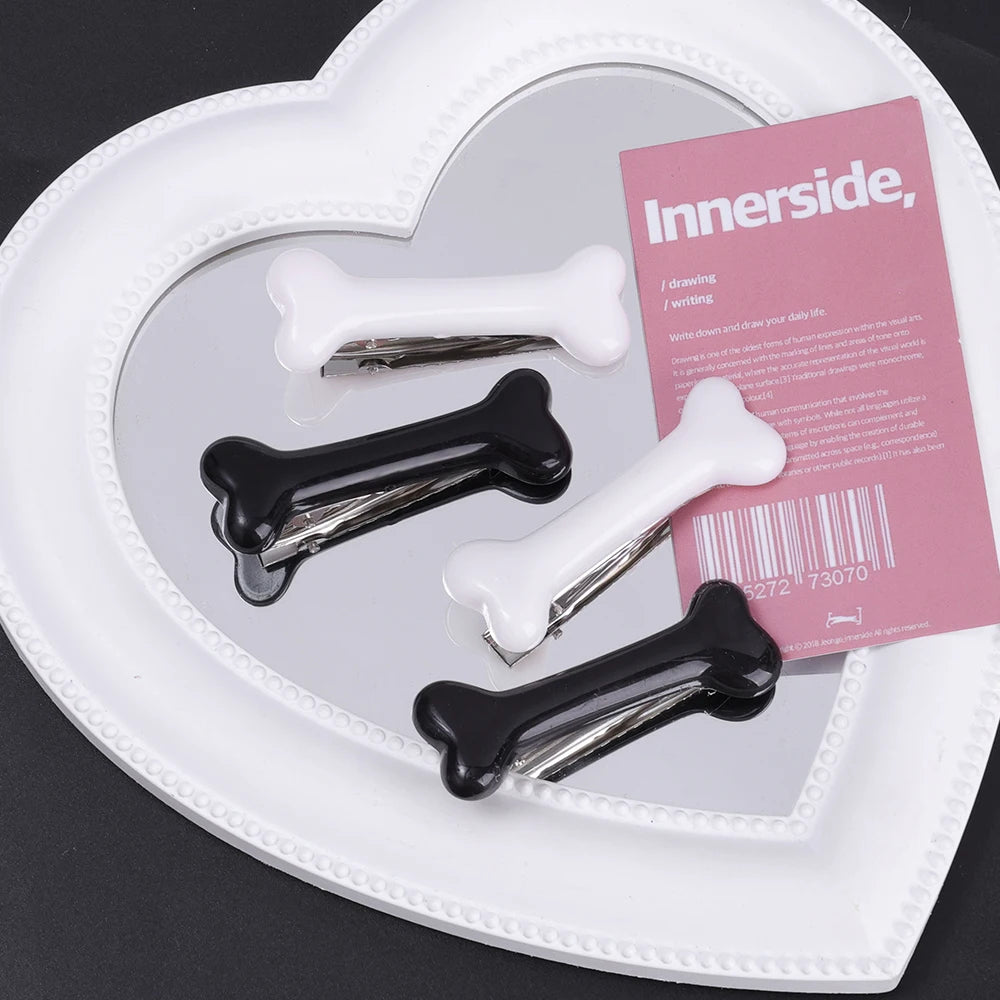 White Bone Hair Clip Cute Cartoon Bobby Pin Girl Fashion Dog Bones Decoration Small Hairpins Barrettes Y2K Accessories Wholesale - Buy online at  Vibe In Cart.