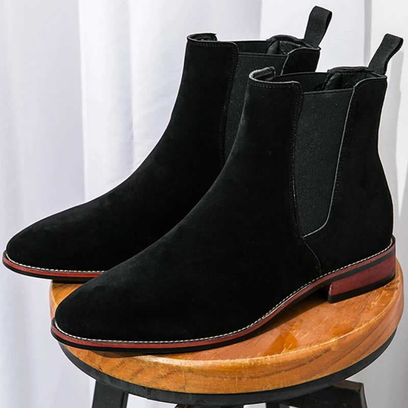 Classic Chelsea Boots Men Trend Ankle Boots Men Fashion Social Party Boots Men High Top Casual Business Shoes For Men - Buy online at  Vibe In Cart.