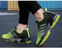 Men's Plus-Size Lace-Up Casual Sports Shoes for Walking and Running