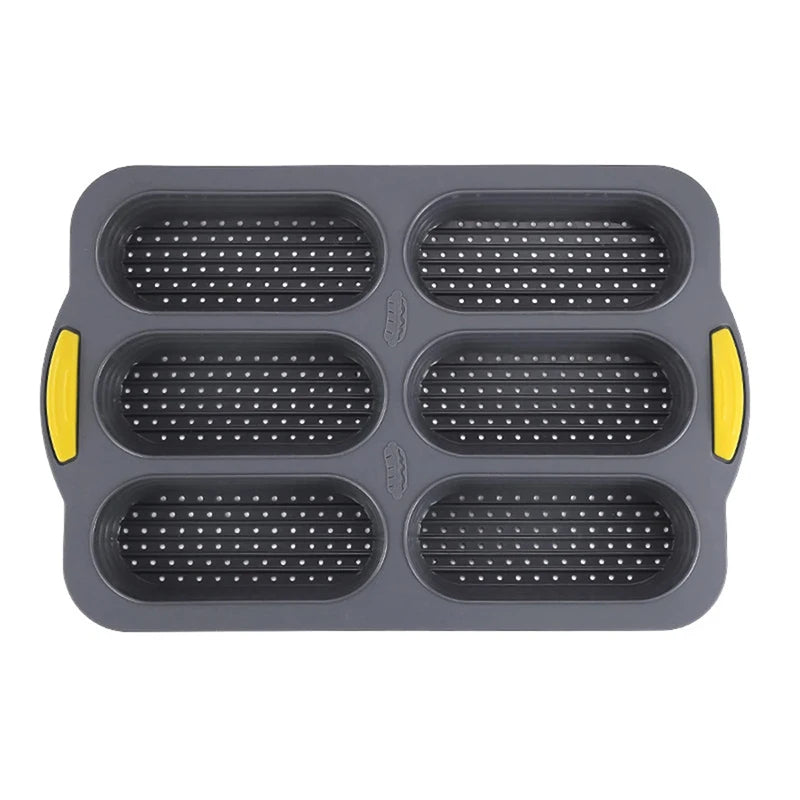 Baking Tools SIlicone Mold 6 Cavity Hot Dog Bun Pan Bun Cake Tray Baked Tools For Muffins Brownies Kitchen Non Stick Bakeware - Buy online at  Vibe In Cart.