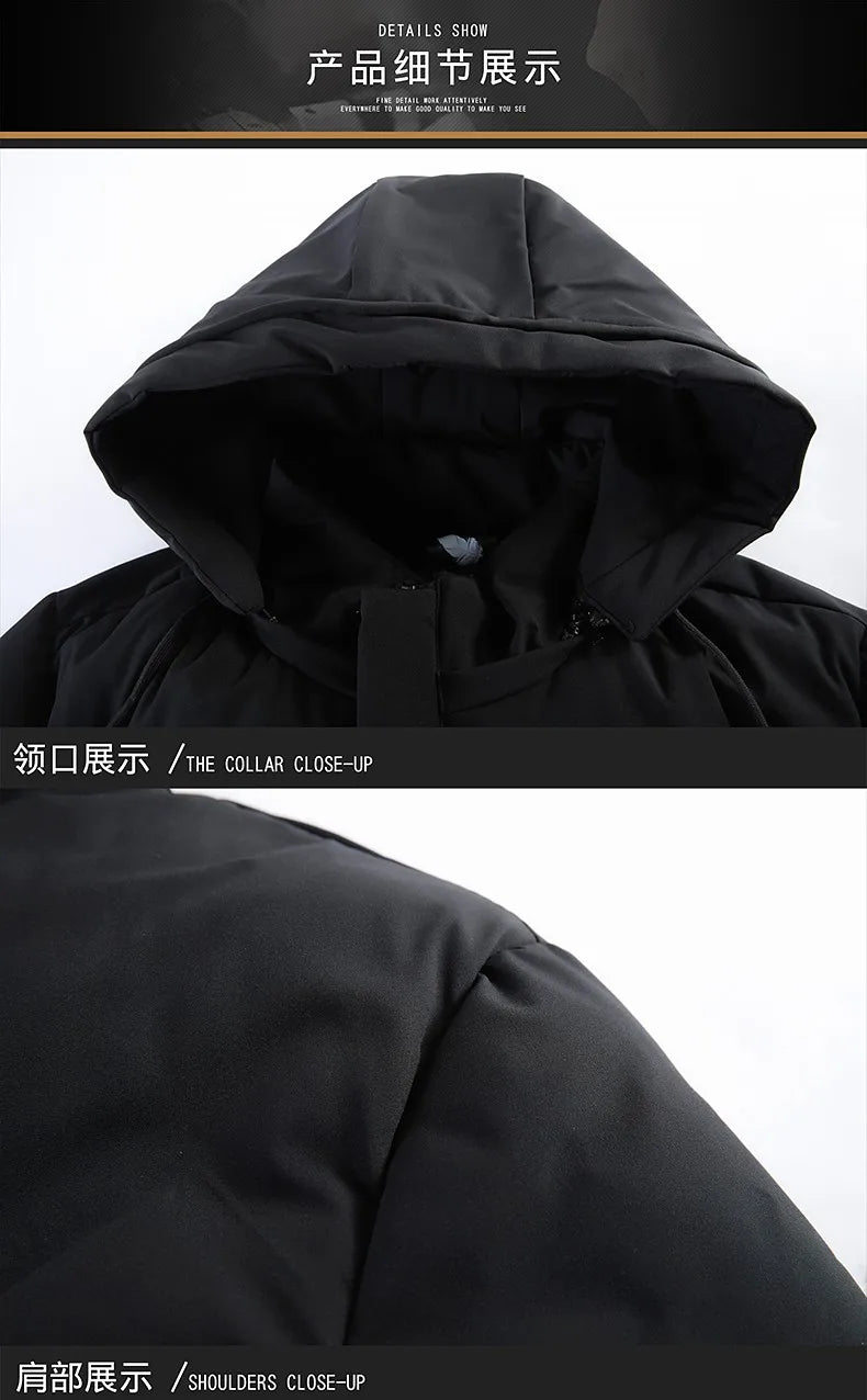 Top Grade Designer New Brand Men Parka Jacket Thick Casual Fashion Windbreaker Hooded Quilted Bubble Coats Long Mens Clothes - Buy online at  Vibe In Cart.