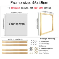 25x35cm Wooden Rectangle Picture Frame for 30x40cm Canvas