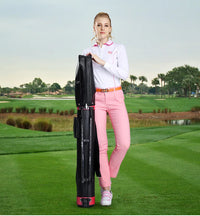 Golf Rack Bag with Bracket for Unisex, Holds 9 Clubs, PU Material, 6 Colors